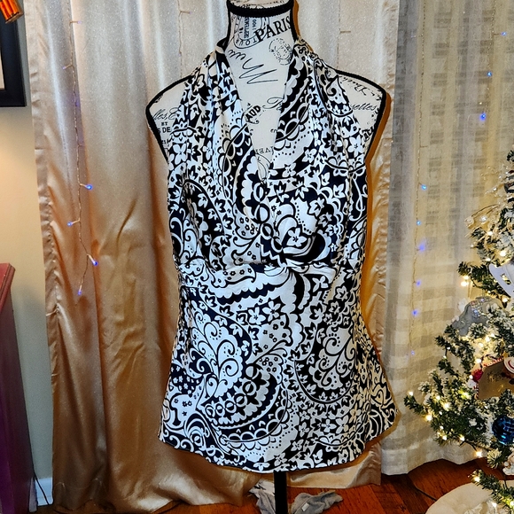 3/$25 Express Silk Halter Top size L - Picture 1 of 6